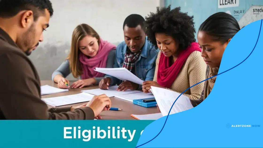 Eligibility criteria for applications