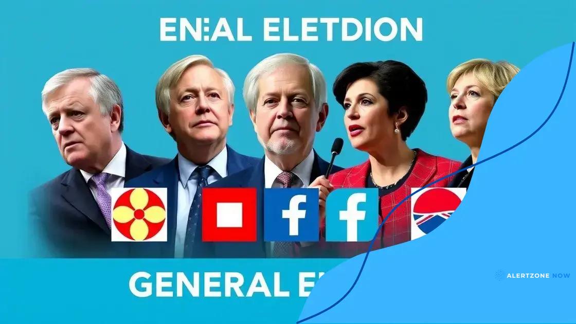 Major parties and their candidates