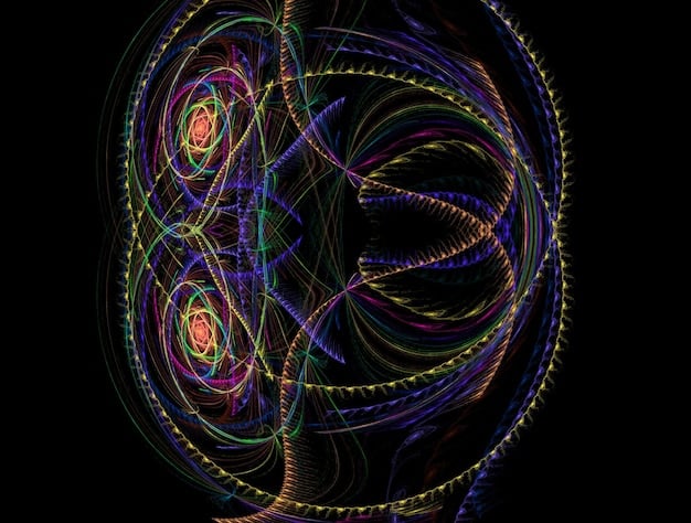 A visual representation of qubits and quantum entanglement. The image should incorporate abstract shapes and vibrant colors to convey the superposition and interaction of quantum states.