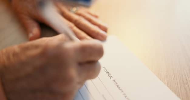A close-up of a document with blurred text, highlighting the title 