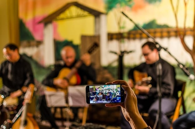 A screen capture of a crowded online concert featuring a popular Brazilian musician, with a chat window filled with enthusiastic comments and emojis. The image should depict the sense of community and connection fostered by virtual events during the pandemic.