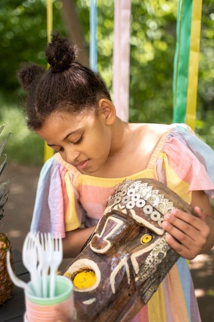 A photo of indigenous Brazilians creating art and crafts in a sustainable and eco-friendly way, preserving ancestral knowledge and traditions.