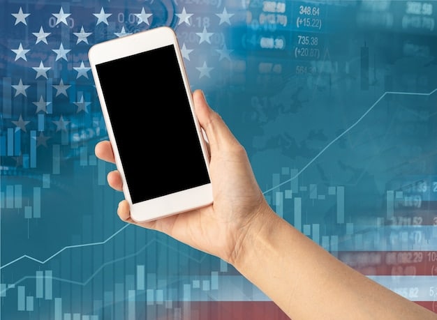A close-up of a hand holding a smartphone with a banking app displaying a successful international money transfer, overlaid with a graphic of a Brazilian flag and currency symbols.