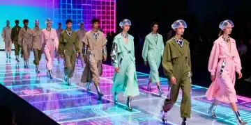 Models on runway displaying 2026 trending color palettes