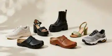 Collection of seven diverse footwear styles predicted to dominate American fashion in 2026