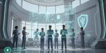 Doctors reviewing AI-powered diagnostic scans in a modern hospital setting, symbolizing new FDA guidelines.